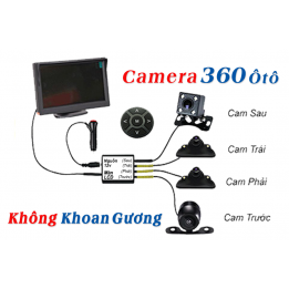 Camera 360 full 4 mắt camera siêu nét, camera trái, camera phải, camera trước, camera sau - Labaha
