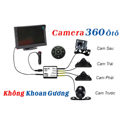 Camera 360 full 4 mắt camera siêu nét, camera trái, camera phải, camera trước, camera sau - Labaha