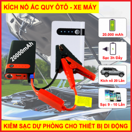Kích nổ bình ô tô dung lượng cao 20000 mAh tích hợp đèn LED - Labaha